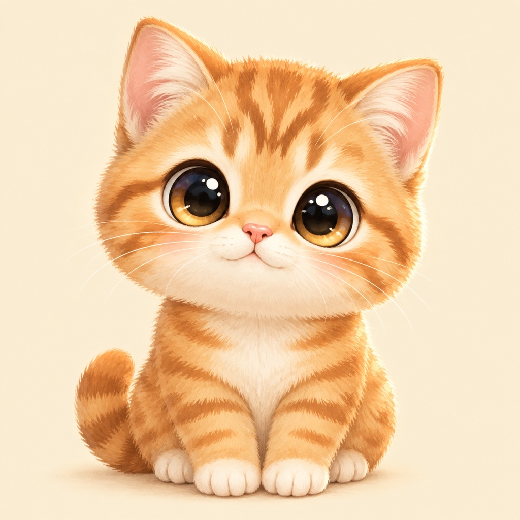 萌喵圈厚涂橘猫形象